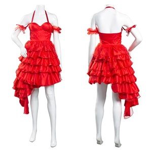 New Harley Quinn Suicide Squad Red Dress Costume